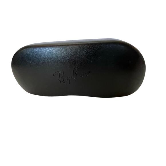 Ray Ban Leather Hard Shell Sunglasses Case Black Eyeglasses Storage Case - Picture 3 of 3